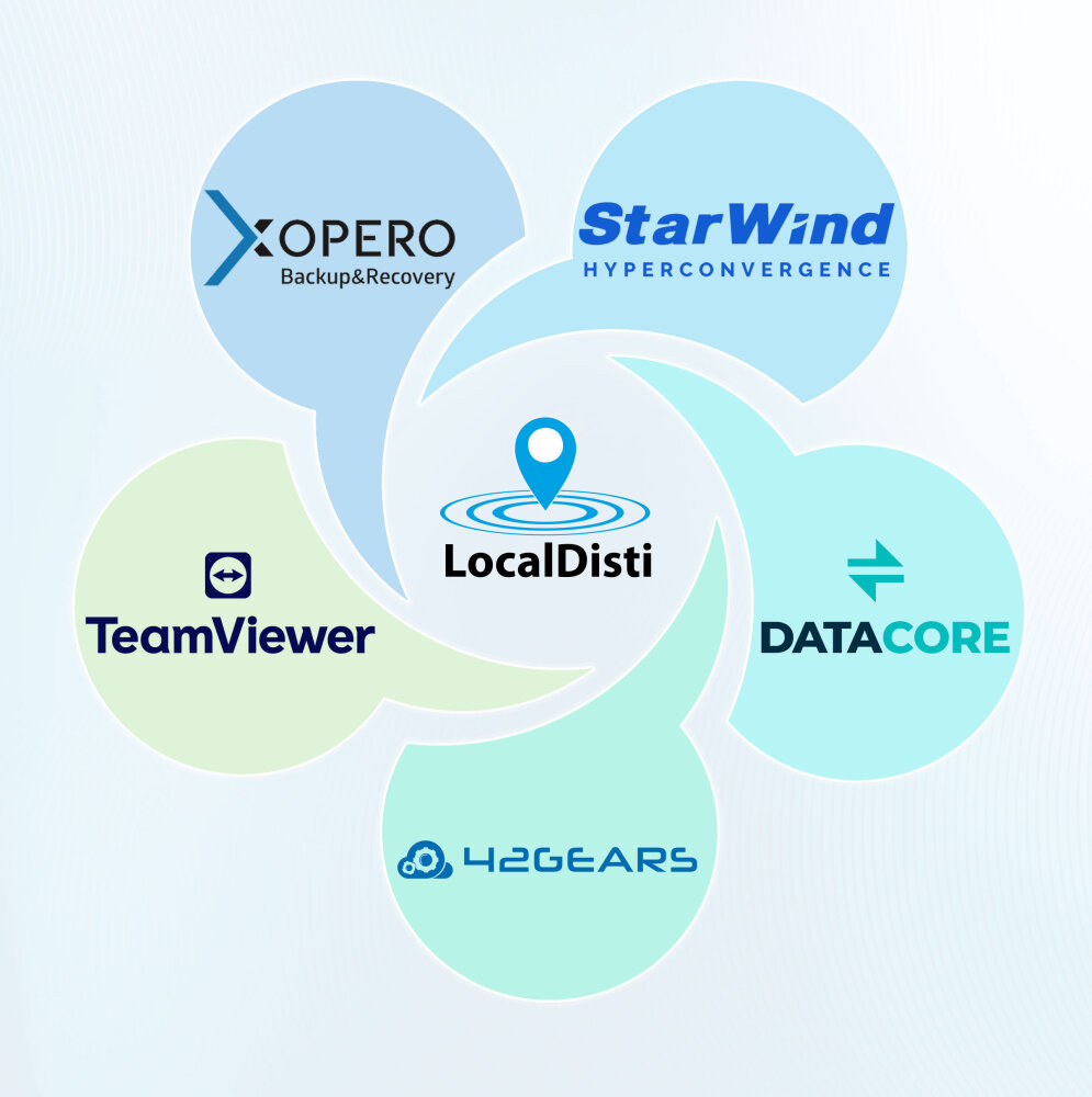 ЛокалДисти 42gears Xopero TeamViewer DataCore StarWind
